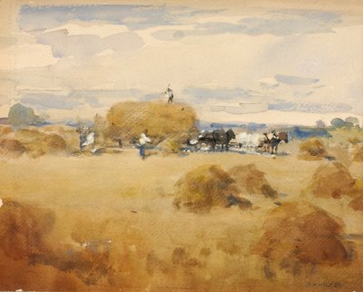 Heinäntekokohtaus, n.d. tekijältä William Henry Holmes