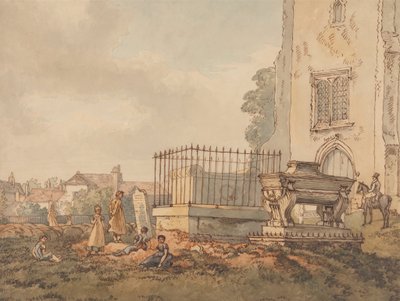 Bushey Churchyard cu Mormintele lui Edridge, Hearne și H. Monrofinnish tekijältä William Henry Hunt