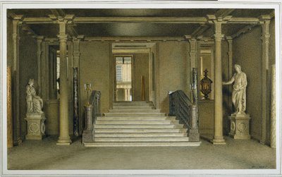 Chatsworth Housen pohjoinen sisääntulo (akvarelli paperille) tekijältä William Henry Hunt