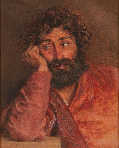 Miehen muotokuva (akvarelli) tekijältä William Henry Hunt