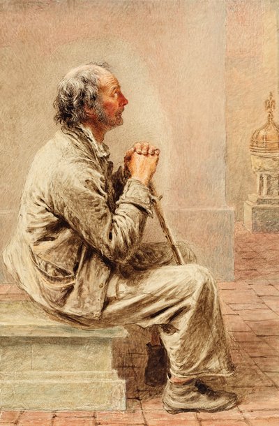 Rustic Devotion, noin 1840 tekijältä William Henry Hunt