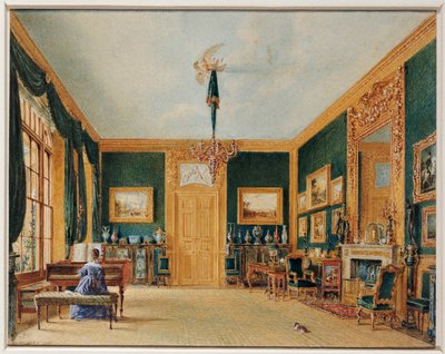 Essexin jaarlin vihreä sali Cassioburyssa, 1823 tekijältä William Henry Hunt