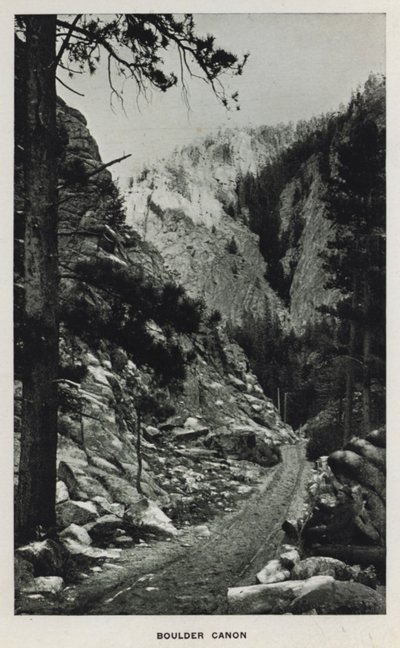 Coloradon kanjonit: Boulder Canon (m/w kuva) tekijältä William Henry Jackson