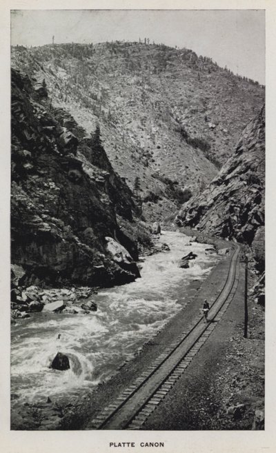 Coloradon kanjonit: Platte Canon (m/w kuva) tekijältä William Henry Jackson