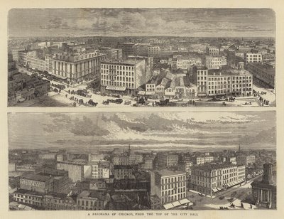 Panoraama Chicagosta kaupungintalon huipulta tekijältä William Henry James Boot