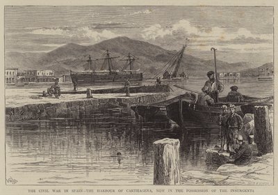 Sisällissota Espanjassa, Carthagenan satama, nyt kapinallisten hallussa tekijältä William Henry James Boot