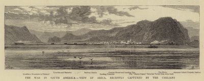 Etelä-Amerikan sota, Arica-näkymä, jonka chililäiset äskettäin vangitsivat tekijältä William Henry James Boot