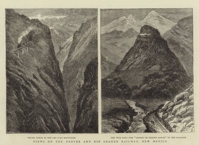 Näkymiä Denverin ja Rio Granden rautateiltä, New Mexico tekijältä William Henry James Boot