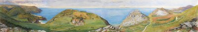 The Valley of the Rocks (wc ja guassi valkoisella korotettuna) tekijältä William Henry Millais