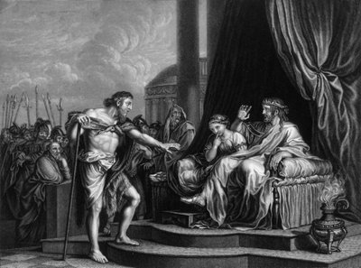 Herodeksen nuhtelemana..., sulje Johannes vankilaan, 1800-luvun puolivälissä. tekijältä William Henry Mote