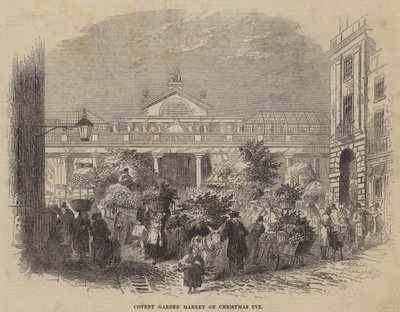 Covent Gardenin markkinat jouluaattona tekijältä William Henry Pike