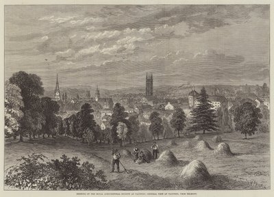 Kuninkaallisen maatalousseuran kokous Tauntonissa, yleisnäkymä Tauntonista, Belmontista tekijältä William Henry Pike