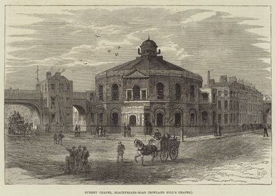 Surrey Chapel, Blackfriars-Road, Rowland Hillin kappeli tekijältä William Henry Pike