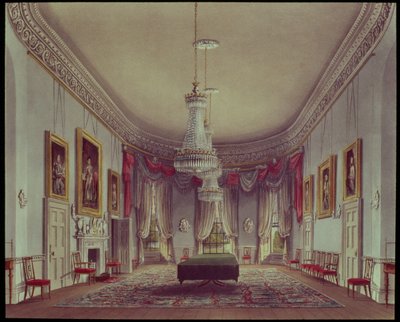 Ruokasali, Frogmore Pynen "kuninkaallisista asunnoista", 1818 tekijältä William Henry Pyne