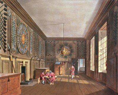 Vartiokammio, Pyhän Jaakon palatsi Pynen "kuninkaallisista asunnoista", 1818 tekijältä William Henry Pyne
