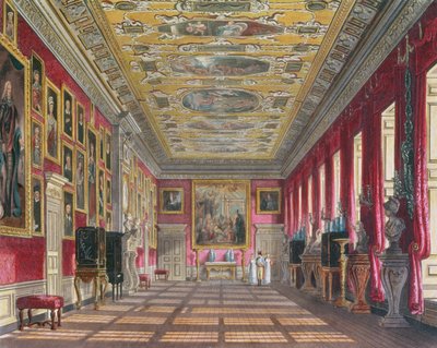 Kuninkaan galleria, Kensingtonin palatsi Pynen "kuninkaallisista asunnoista", 1818 tekijältä William Henry Pyne