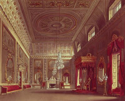 Saloon, Buckinghamin palatsi Pynen "kuninkaallisista asunnoista", 1818 tekijältä William Henry Pyne