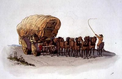 Wagon, julkaisusta Costume of Great Britain, kustantaja William Miller tekijältä William Henry Pyne