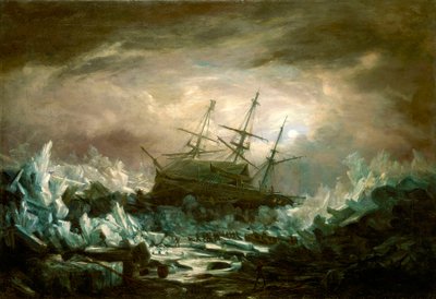 HMS "Terrorin" vaarallinen sijainti arktisilla alueilla kesällä 1837, kapteeni Backin johdolla tekijältä William Henry Smyth