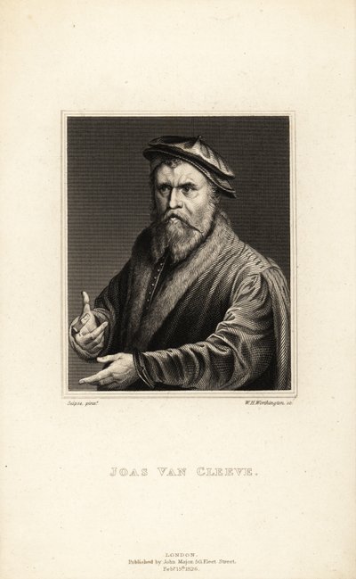 Antwerpenissä toimiva taidemaalari Joos van Cleven muotokuva, noin 1485-1540 tekijältä William Henry Worthington