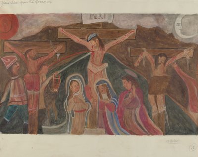 Ristin asema nro 12: Jeesus kuolee ristillä, n. 1936. tekijältä William Herbert