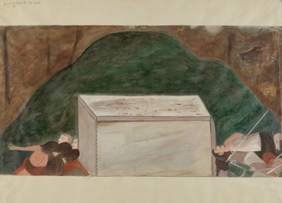Ristin asema nro 14: Jeesus haudataan hautaan, n. 1936. tekijältä William Herbert
