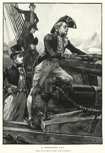 Epäilyttävä purje (kaiverrus) tekijältä William Heysham (after) Overend