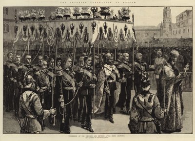 Keisarin ja keisarinnan prosessi (kaiverrus) tekijältä William Heysham (after) Overend