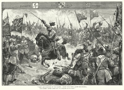 Nasebyn taistelu (kaiverrus) tekijältä William Heysham (after) Overend