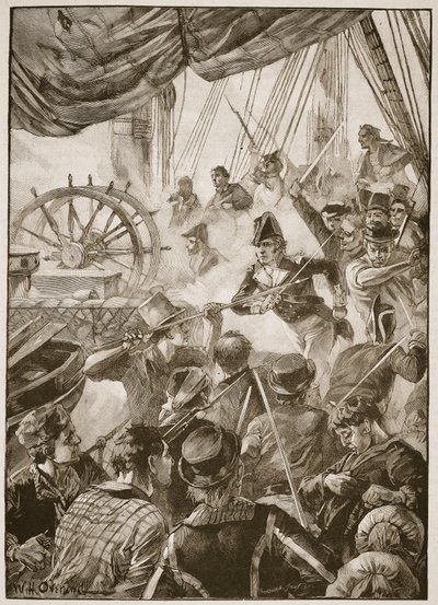 Noin kolmekymmentä miehistön jäsentä esitti pienen vastarintanäytöksen, esimerkki Archibald Forbes, G.A.:n teoksesta "Battles of the Nineteenth Century". Henty ja majuri Arthur Griffiths tekijältä William Heysham Overend