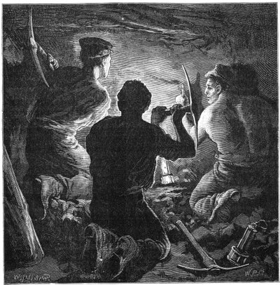 Hiilikaivosonnettomuus, Tynewydd Colliery, Etelä-Wales, huhtikuu 1877 c1885 tekijältä William Heysham Overend