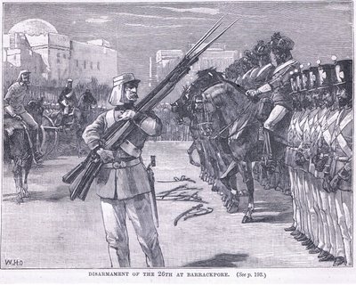26. aseistariisunta Barrackporessa 1857 jKr tekijältä William Heysham Overend