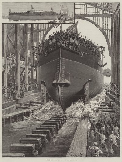 HMS Rodney lanseerattiin Chathamissa tekijältä William Heysham Overend