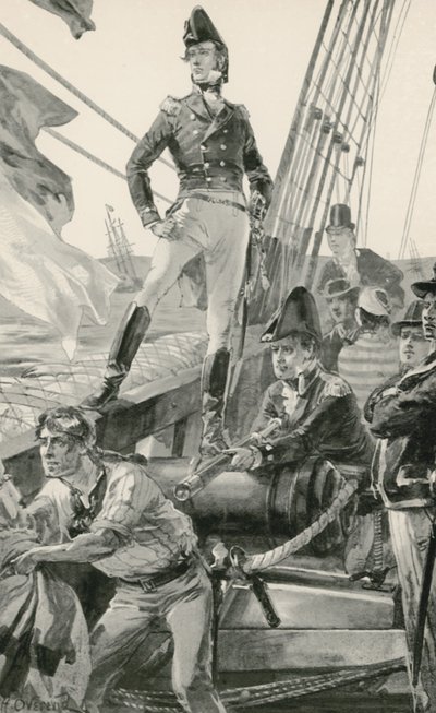 Lord Cochrane pyytää apua hyökkäämään Ranskan laivastoon tekijältä William Heysham Overend