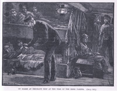 Siirtolaivalla Irlannin nälänhädän aikaan 1846 jKr tekijältä William Heysham Overend