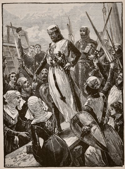 Richardin vastaanotto hänen palatessaan mantereelta, kuvitus "Cassell