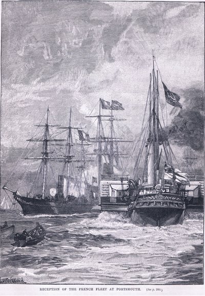 Ranskan laivaston vastaanotto Portsmouthissa 1865 jKr tekijältä William Heysham Overend