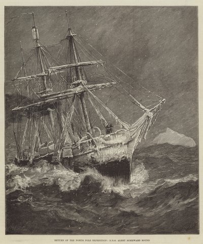 Pohjoisnavan tutkimusretkikunnan paluu, HMS Alert Homeward Bound (Kotiinpäin suuntautuva matka) tekijältä William Heysham Overend