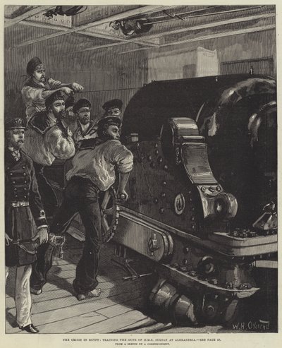 Egyptin kriisi, HMS Sultanin aseiden koulutus Aleksandriassa tekijältä William Heysham Overend