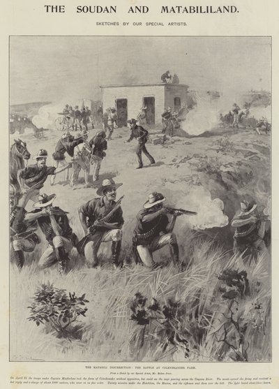 Matabili-kapina, taistelu Colenbranderin tilalla tekijältä William Heysham Overend