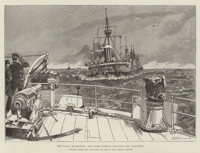 Naval Maneuvres, ensimmäinen divisioona kiertää Longships tekijältä William Heysham Overend