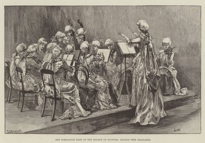Pompadour-yhtye Kukkamaskeissa, Grande Fete Francaise tekijältä William Heysham Overend