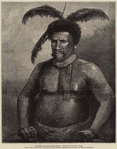 Zulusota Etelä-Afrikassa, Cetewayo, Zulukuningas tekijältä William Heysham Overend