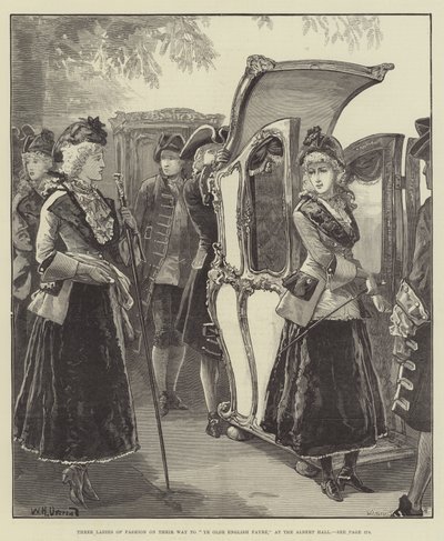Kolme muodin naista matkalla Ye Olde English Fayreen Albert Hallissa tekijältä William Heysham Overend
