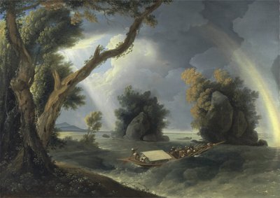 Storm on the Ganges, Mrs Hastings lähellä Colgon Rocksia, n. 1790 (öljy kankaalle) tekijältä William Hodges