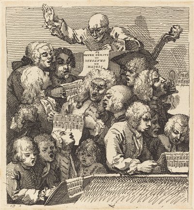 Laulijoiden kuoro tekijältä William Hogarth