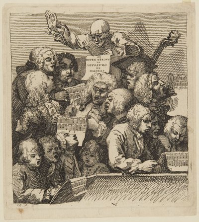 Laulajien kuoro tekijältä William Hogarth