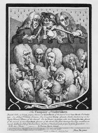 Lääkäreiden konsultaatio, 1736 tekijältä William Hogarth