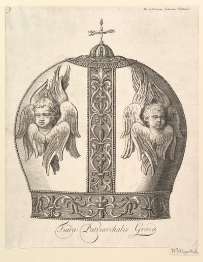 Kreikan patriarkaalinen kruunu - Tiara patriarkaalinen kreikkalainen Aubry de La Mottrayes Travels..., 1723-24. tekijältä William Hogarth
