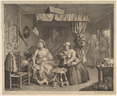 Porton edistyminen, levy 3, ennen huhtikuuta 1732. tekijältä William Hogarth